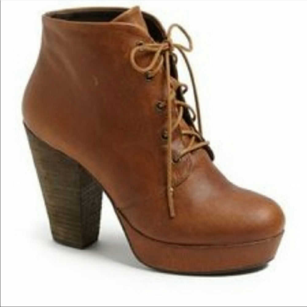 Steve Madden Raspy Cognac Booties Size 10